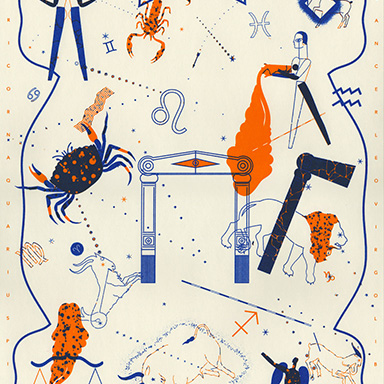 Zodiac Riso Print