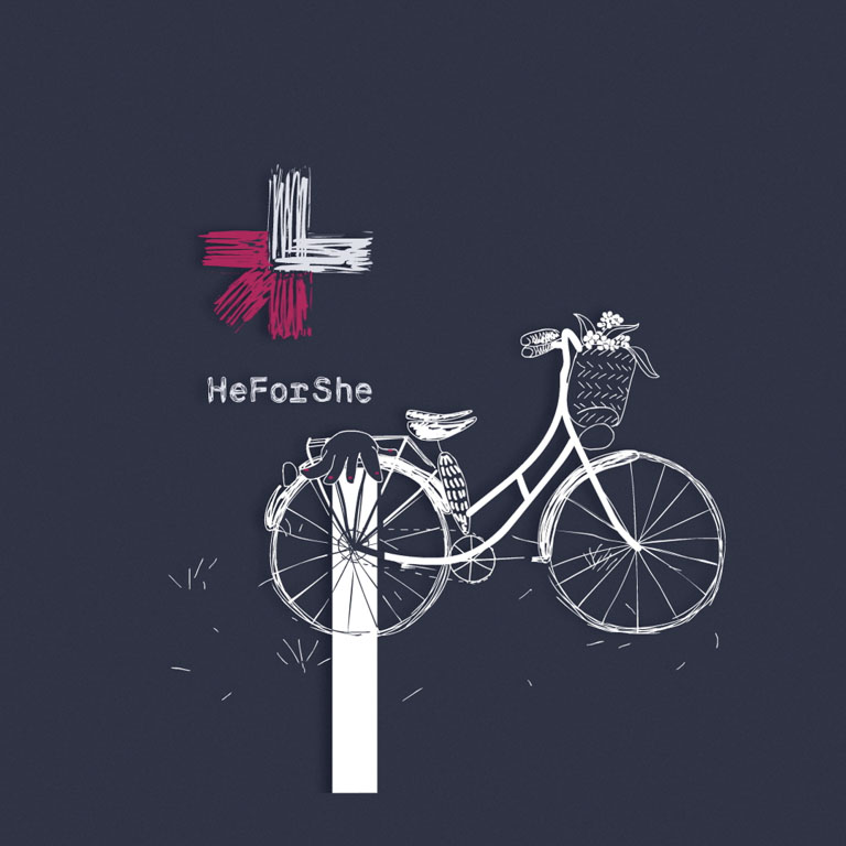 A fourth of a bicycle