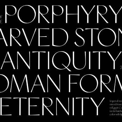 Porphyry Typeface