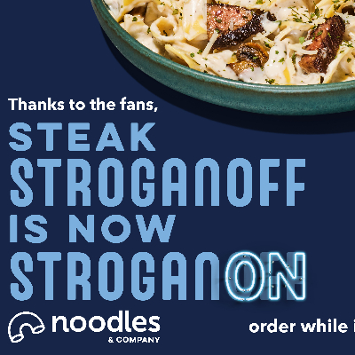 Noodles Steak Stroganoff 