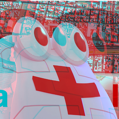 Red Cross Cruz Roja Stereoscopic 3D Poster