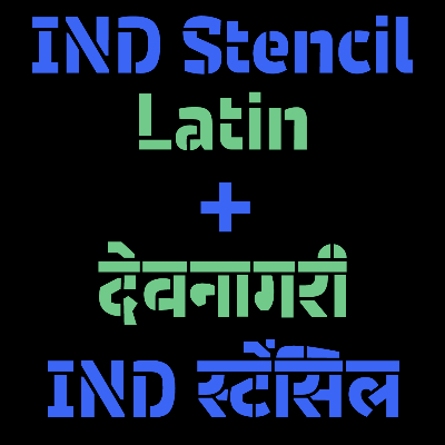 IND Stencil (Latin+Devanagari)