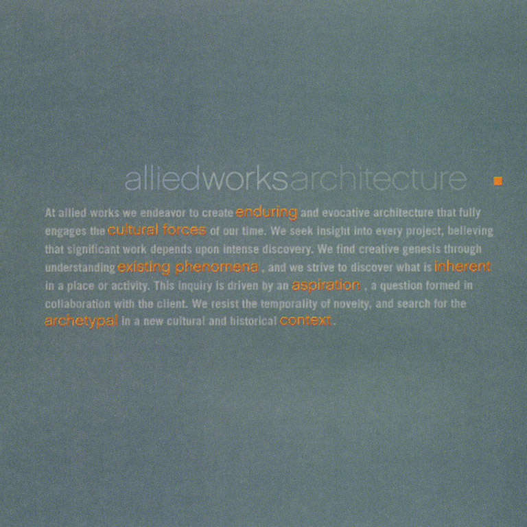 Allied Works Architecture website