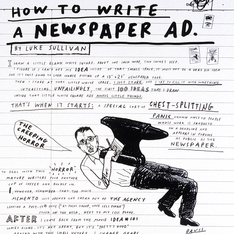 How to Create a Newspaper Ad: Luke Sullivan, Mike Hughes, Lee Clow