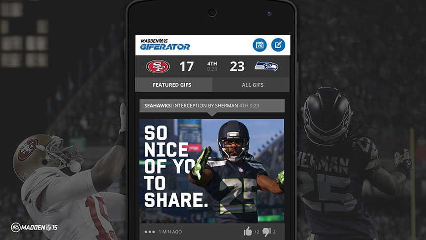 EA Sports Madden GIFERATOR: A Google Art, Copy & Code Project