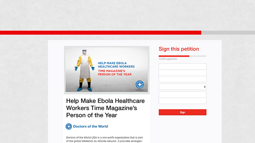 Getting Ebola Fighters on the Cover of Time