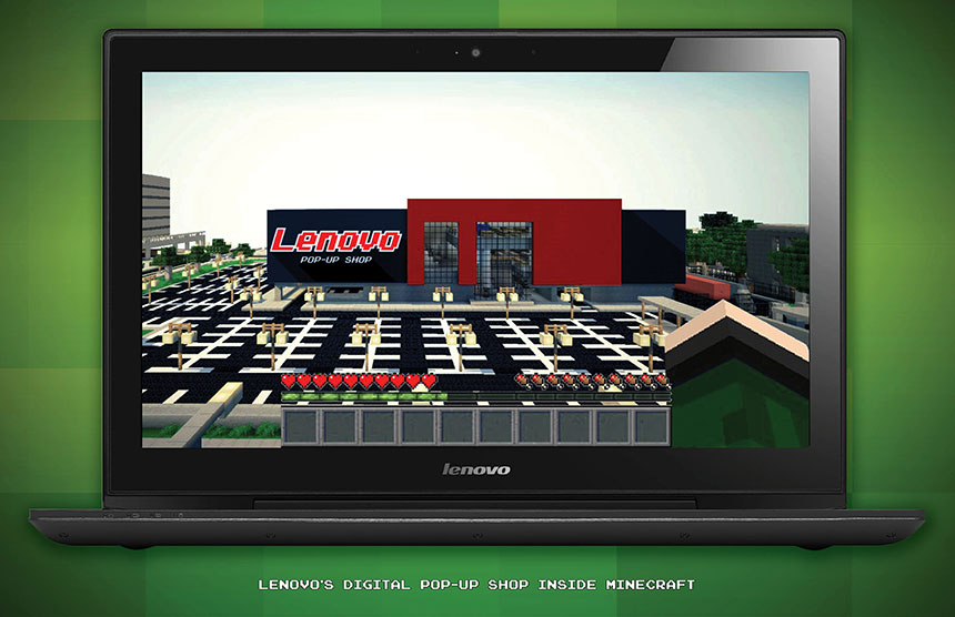 Minecraft Lenovo Digital Pop-Up Shop