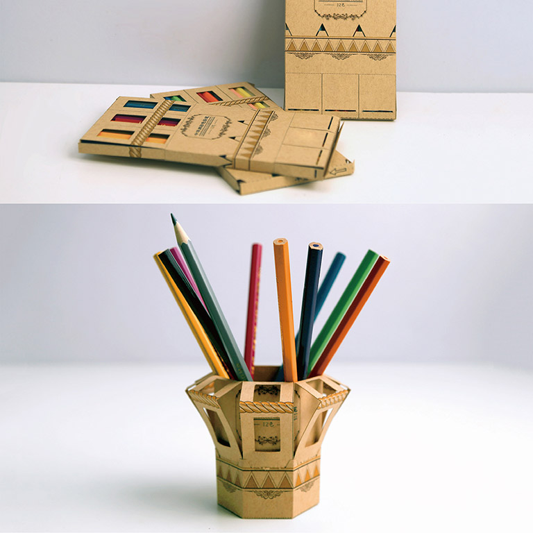 Color pencil packaging design