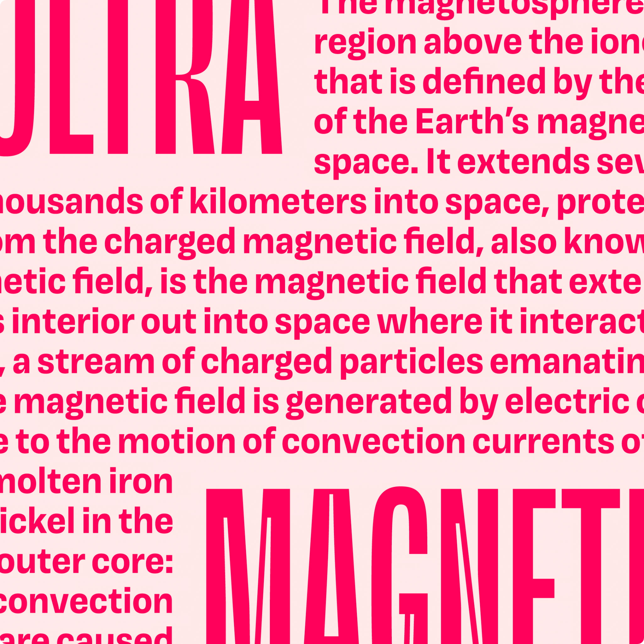 Magnet typeface release animations