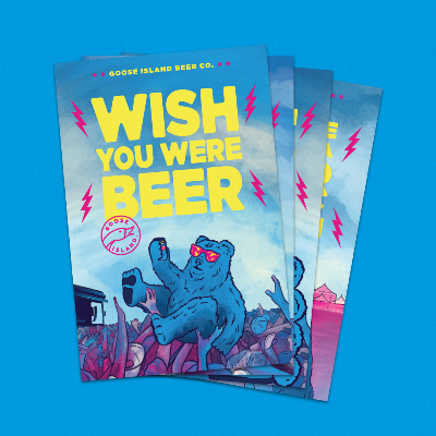 Beer Hug Pitchfork Music Fest Postcards