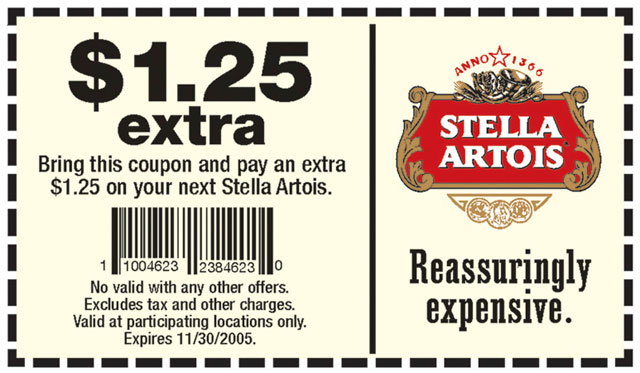 Stella Artois Coupon