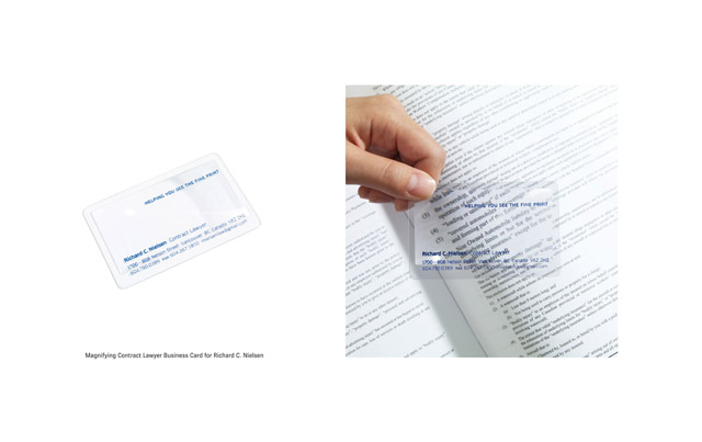 Magnifying Contract Lawyer Business Card