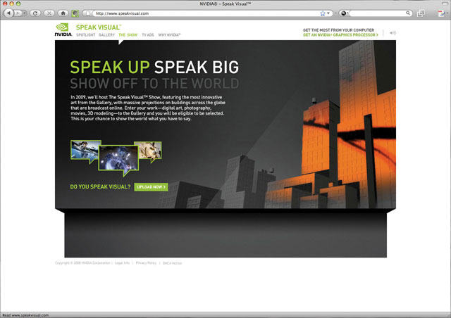 Nvidia Speak Visual site